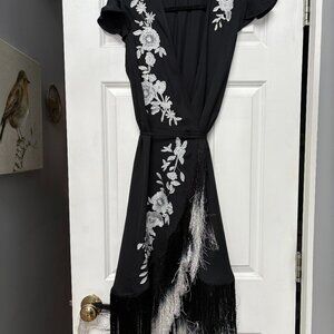 Black and White Fringe Dress